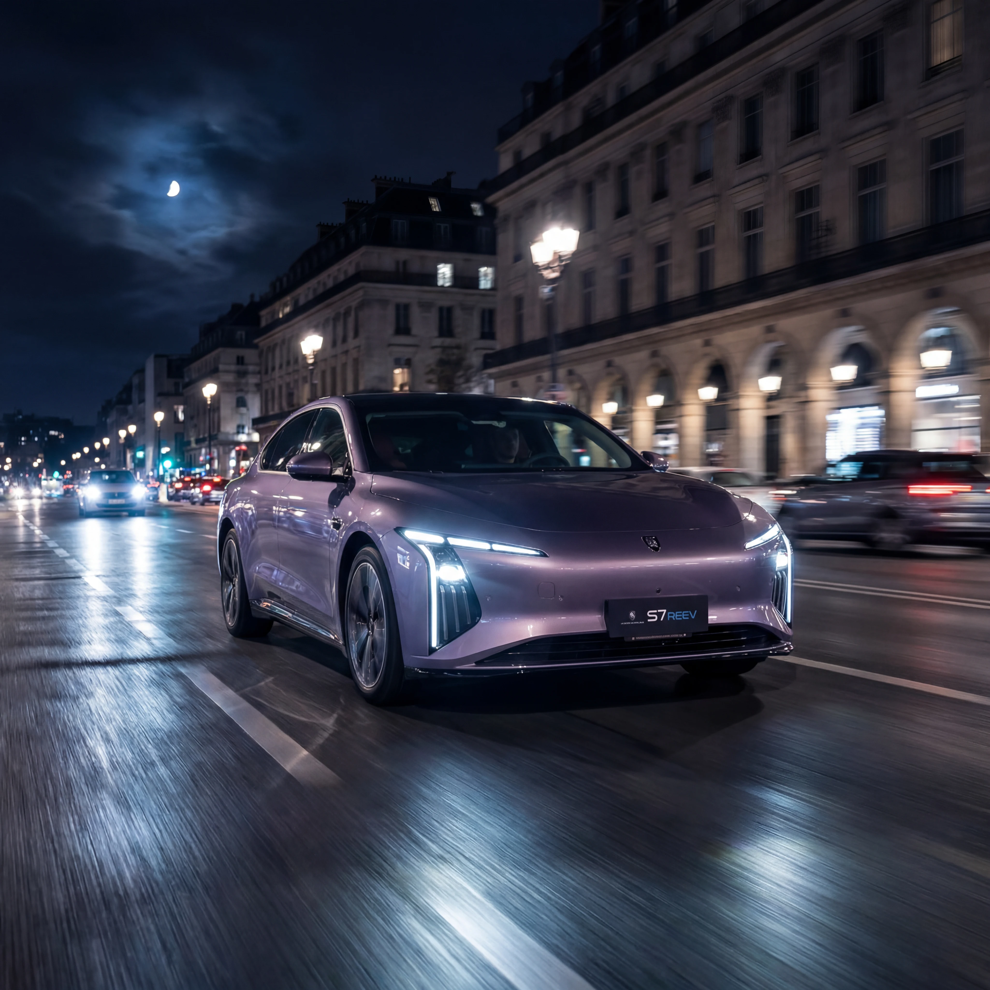 Forthing sedan on street